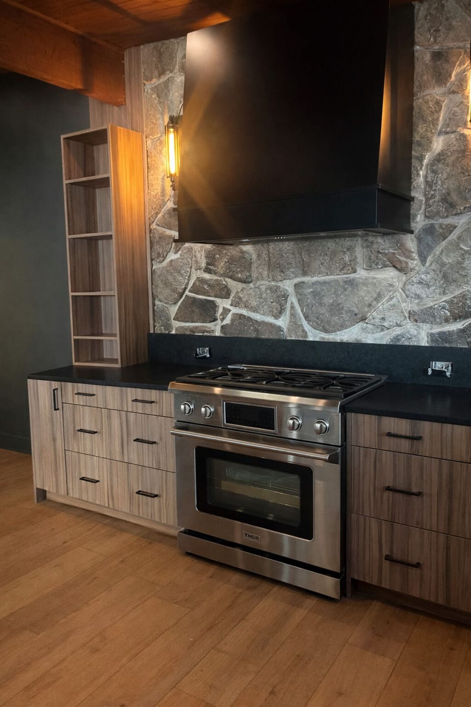 Stove and Oven inside and BBq Outside