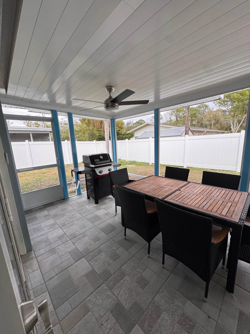 Patio with propane grill