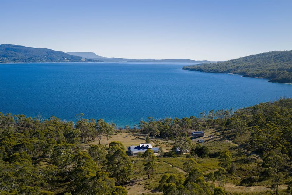 Walking track to scenic lookout Bruny Island coastal views