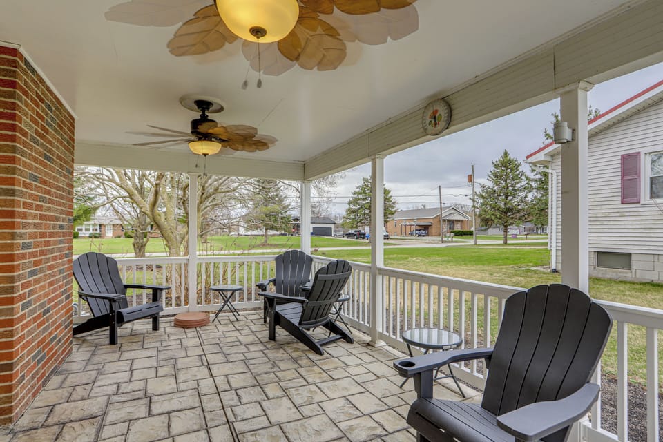 Covered Patio | Outdoor Seating | Charcoal Grill