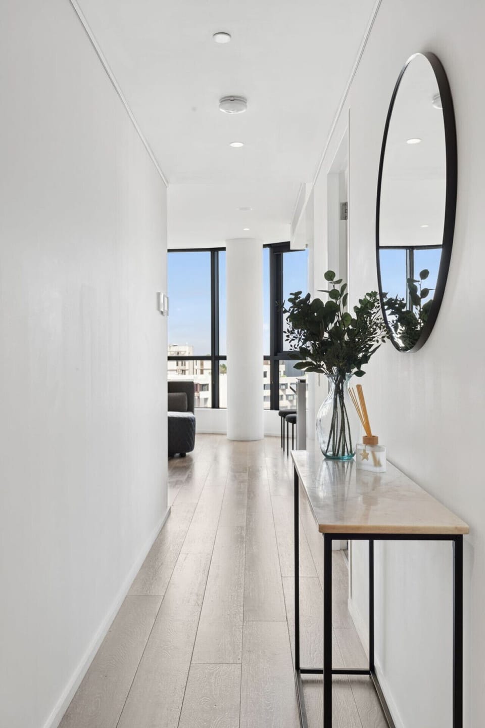 Light-filled entry hallway