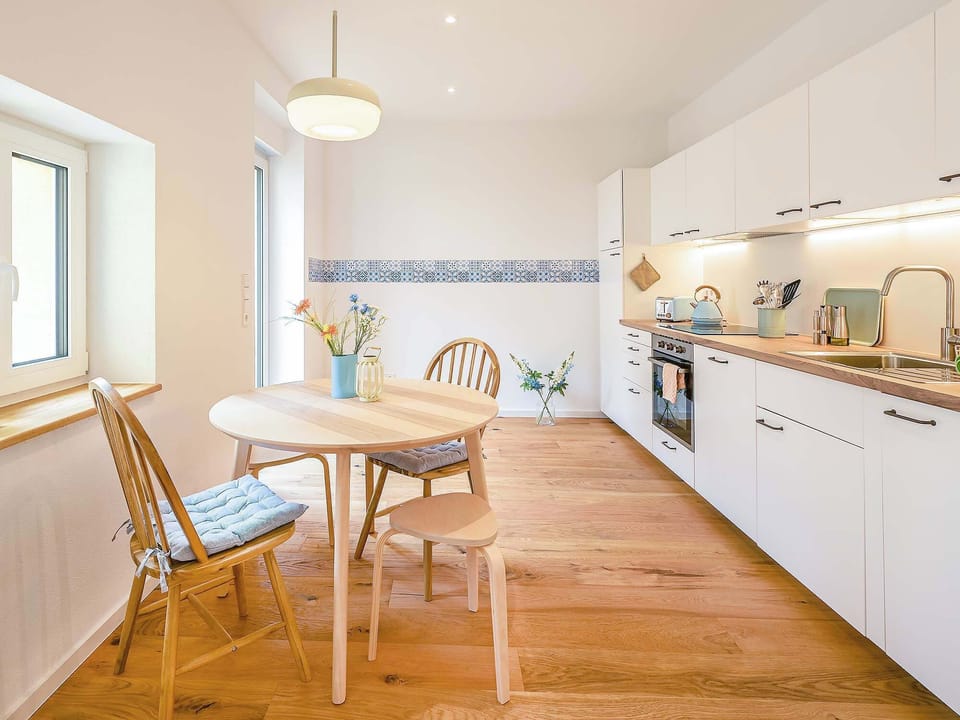 A comfortable space for dining or working.