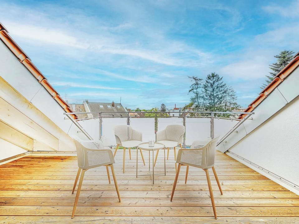 A private rooftop terrace offering space to relax and unwind.