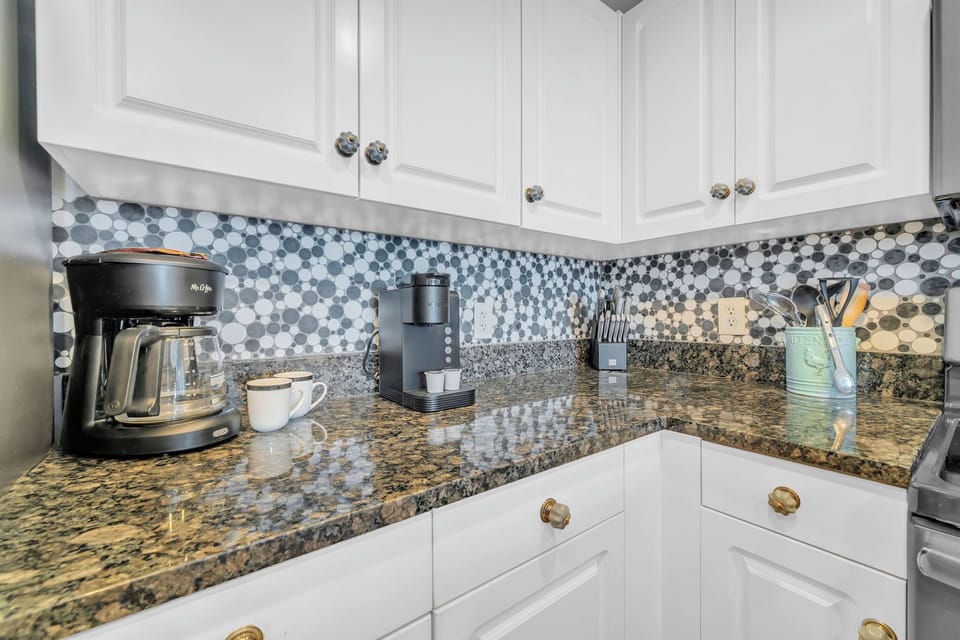 Your morning routine starts here—with coffee and a light-filled, cheerful space.