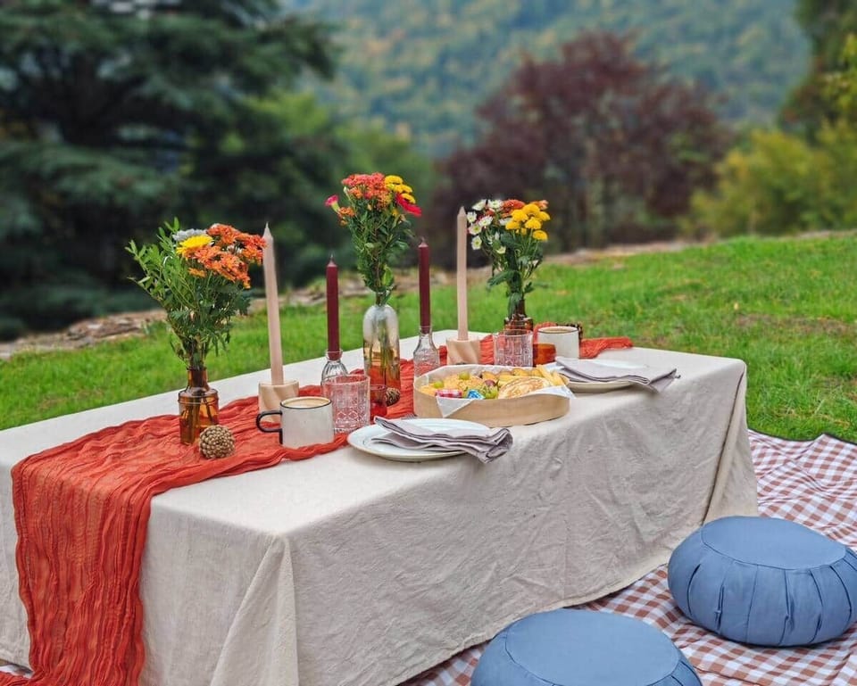 Garden picnics set up across the estate from May to October