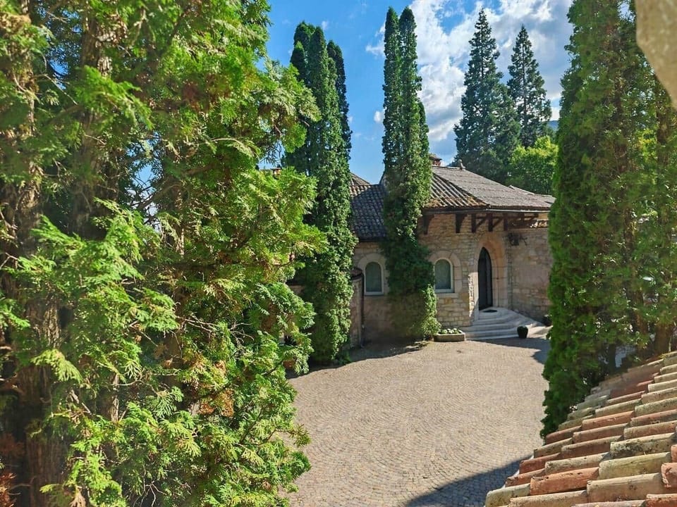 The view from Chambre de la Tour overlooks the courtyard
