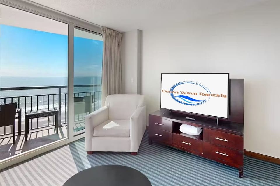Living area with ocean views