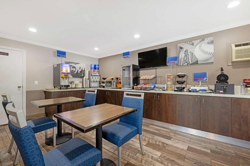 Enjoy a relaxed breakfast in a clean, comfortable dining room.
