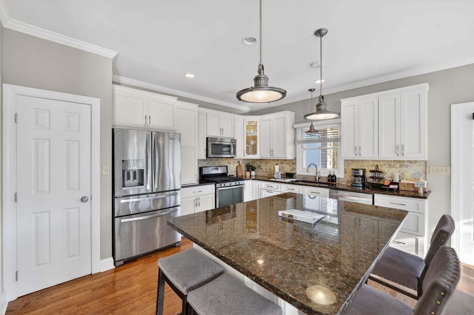 Indoors, Kitchen, Kitchen Island, Appliance, Refrigerator