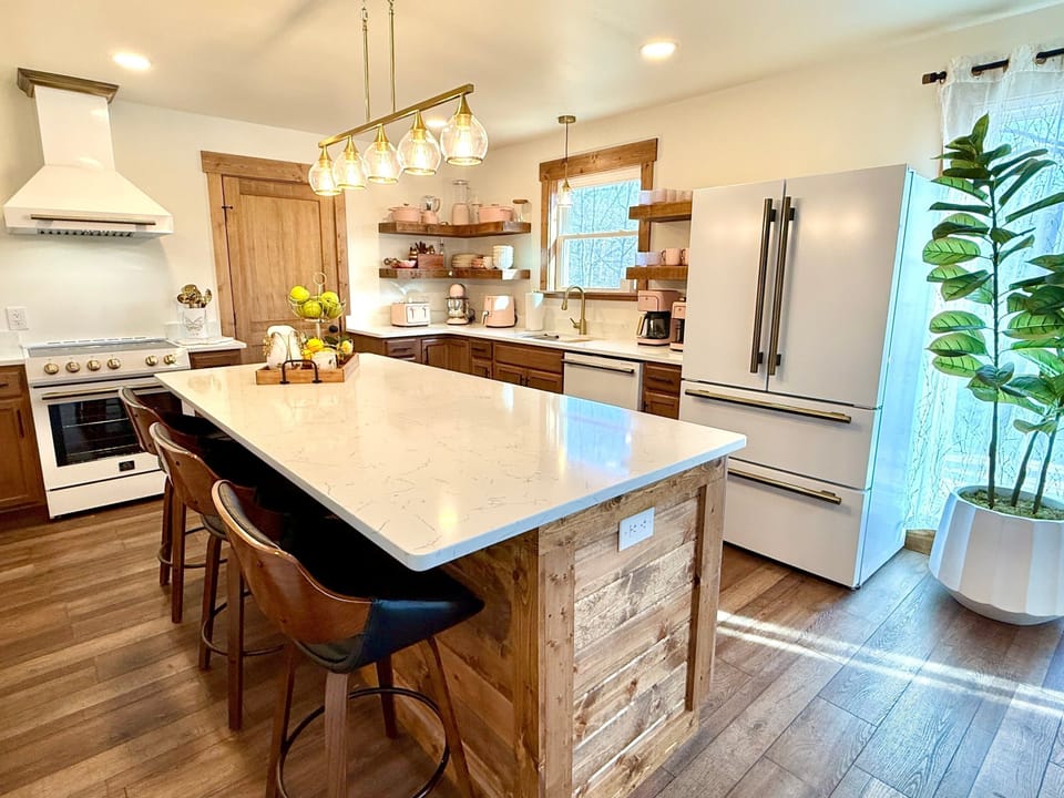 Indoors, Kitchen, Kitchen Island, Floor, Appliance