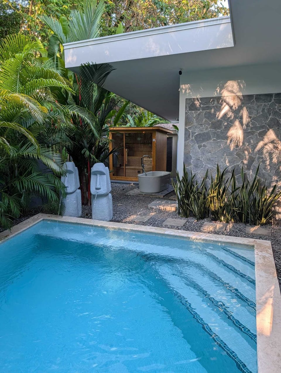 Pool, Outdoor Tub/Cold Plunge, Sauna, Water Feature, Jungle!!