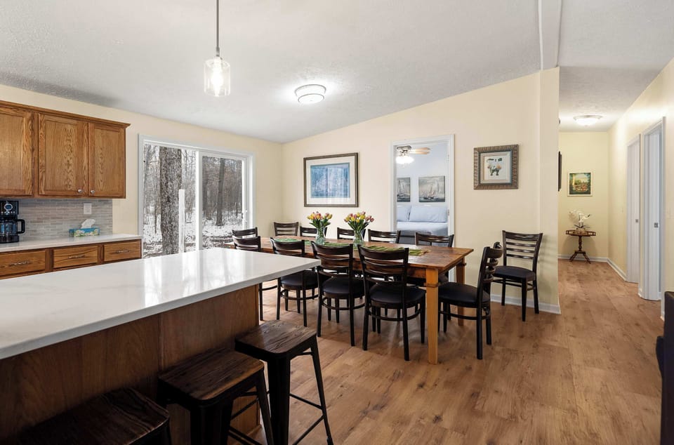 Expansive dining table