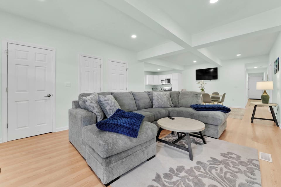 living Room #1. First floor. Spacious and comfortable. Central AC/ Heat