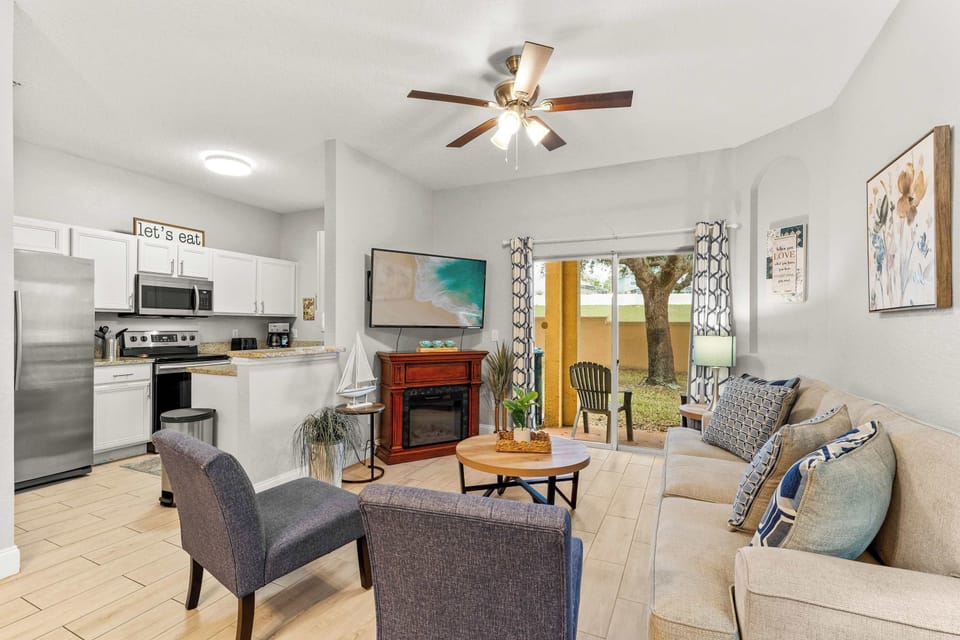 Kick back inside or enjoy the sunny patio