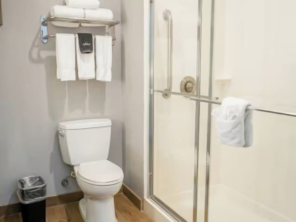 Rinse off in a clean, glass-door shower with fresh towels.