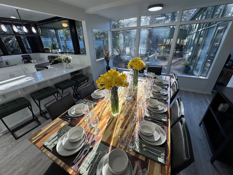 Large kitchen table seats 12