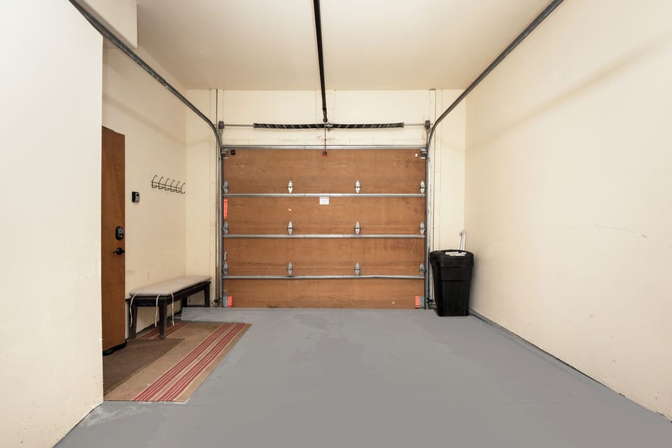 Your private garage provides secure parking and convenient storage space for your belongings during your stay.