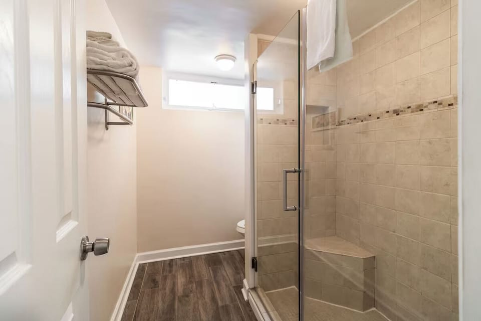 Refresh in the bright walk-in shower with spa-like serenity.