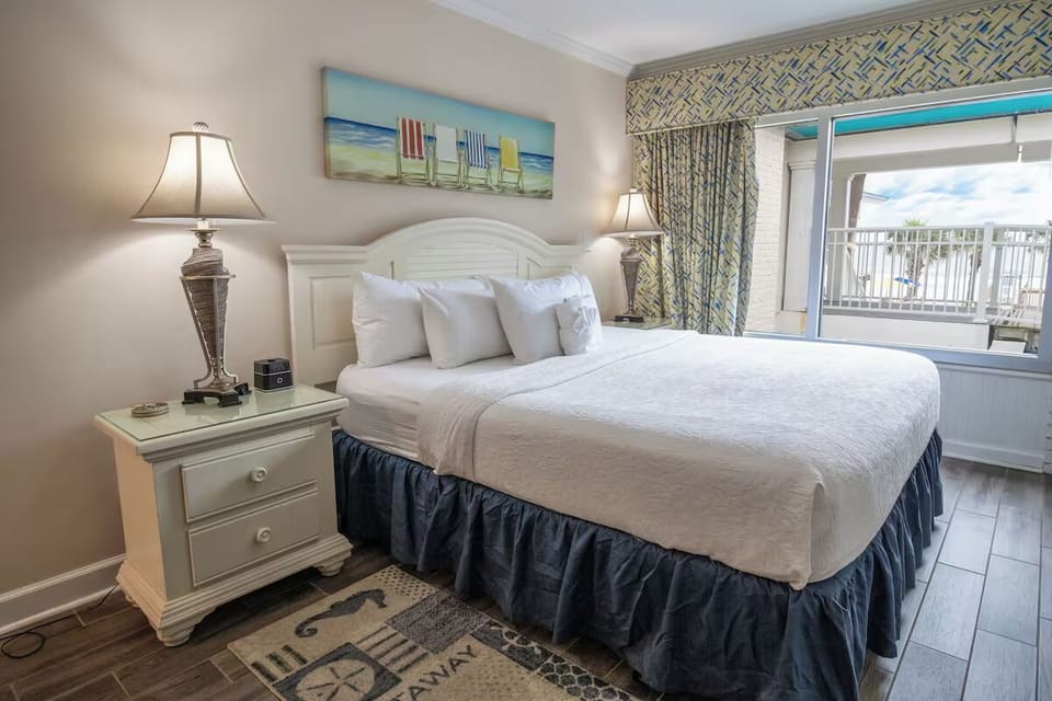 Drift into deep sleep in a calm, coastal bedroom.