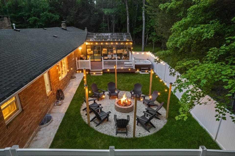 Back yard in the evening