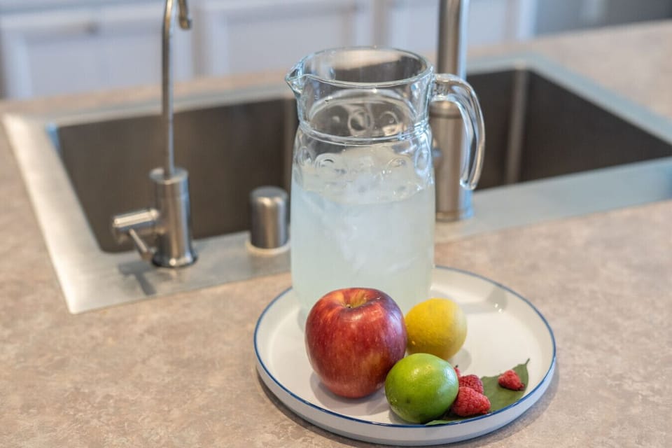 Kitchen | Sink Fixture | Countertop Surface & Fruit Display