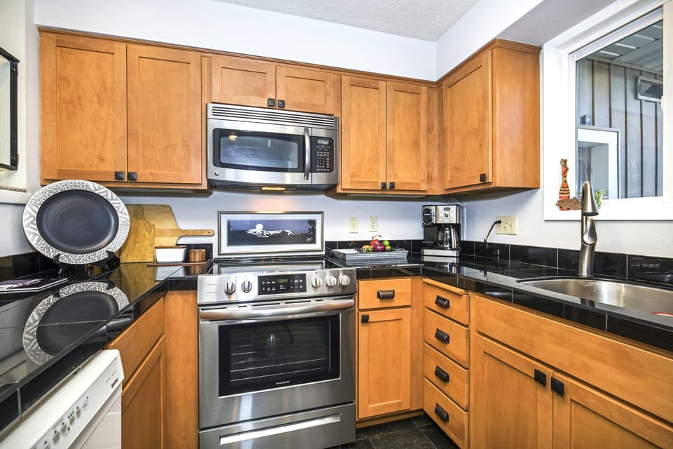 Kitchen. We have a Nespresso coffee maker and french press available.