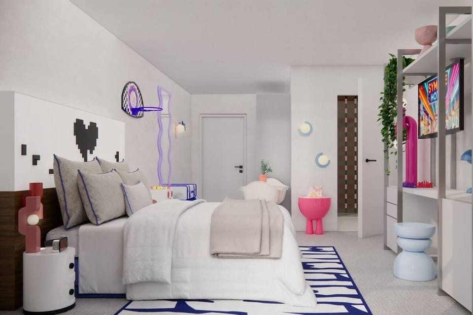 Bedroom. Interior and views may vary based on location and availability