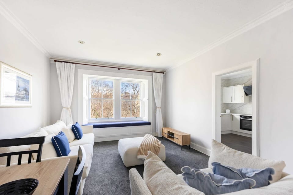 The open-plan living and dining area