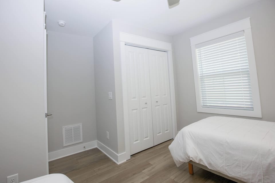 Generous closet space for long-term stays