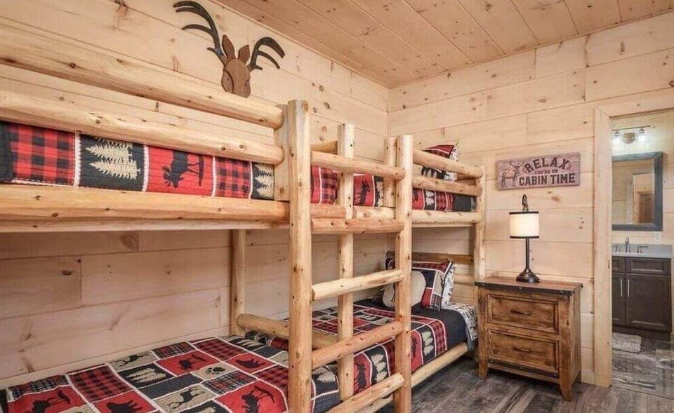 Indoors, Hardwood, Stained Wood, Furniture, Bed