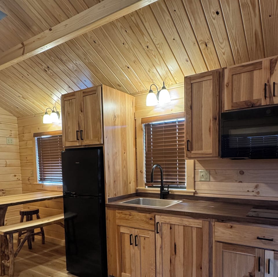 Kitchen, full size fridge