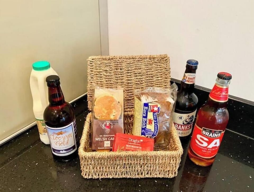 Welcome gift with local produce. 
