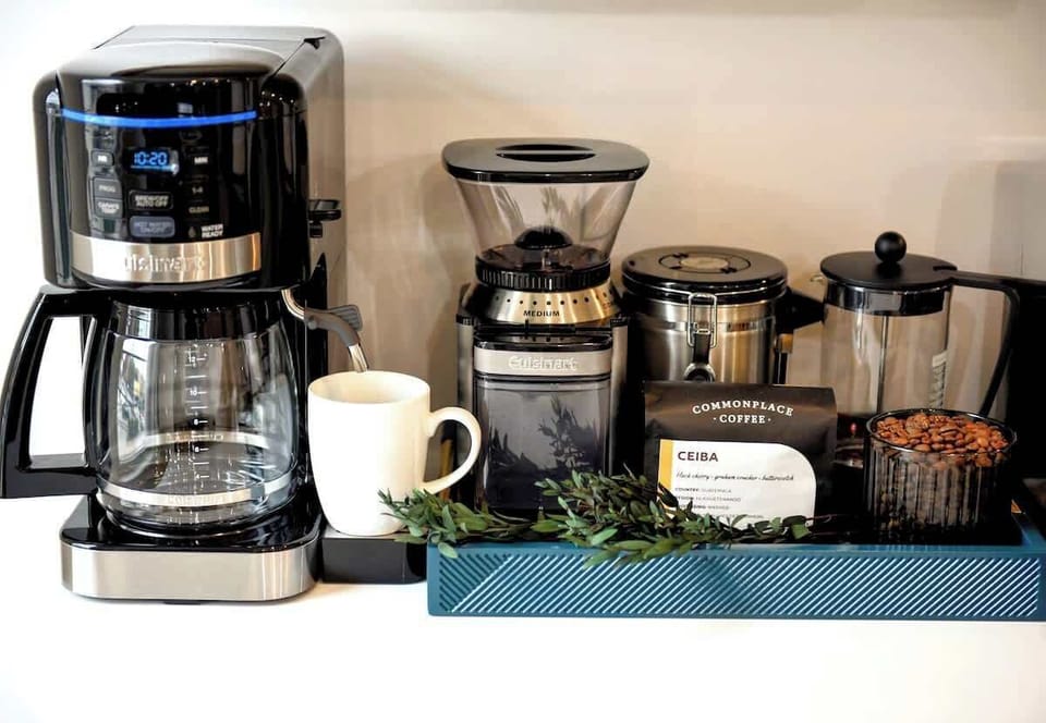 Start your day with a fully stocked coffee station featuring everything you need for the perfect brew. Whether you prefer a quick cup or a slow morning ritual, enjoy café-style comfort right at home.
