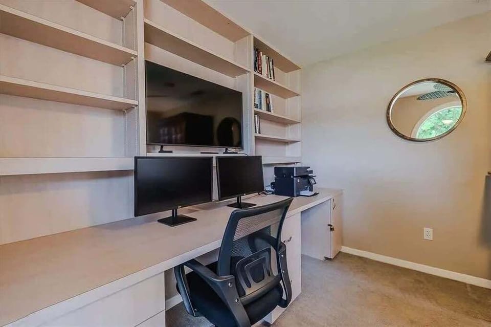 Quiet area suitable for getting work done or planning your day.