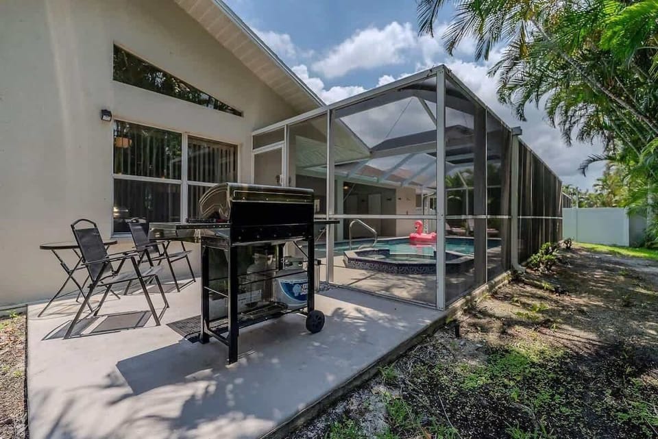 Private outdoor setting ideal for enjoying the warm Florida weather.