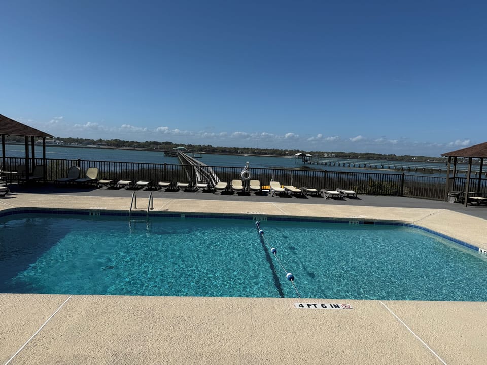 Community pool looking out over Murrells Inlet