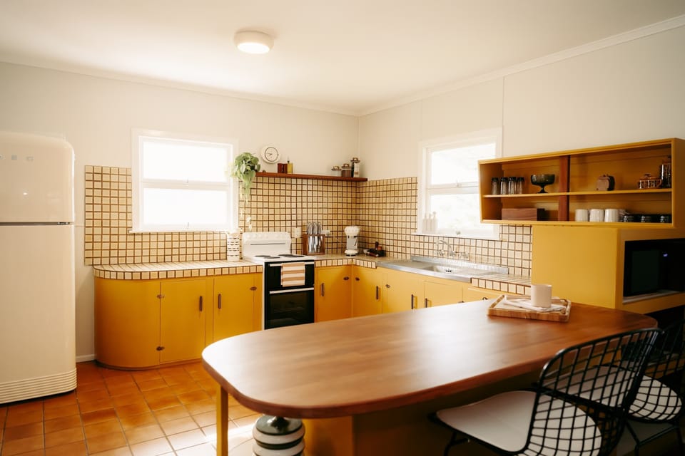 Beautiful renovated kitchen with quality appliances and retro feel