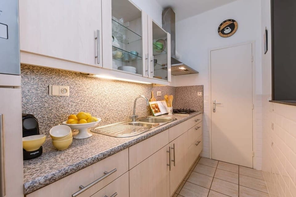 Spacious kitchen with ample counter space

