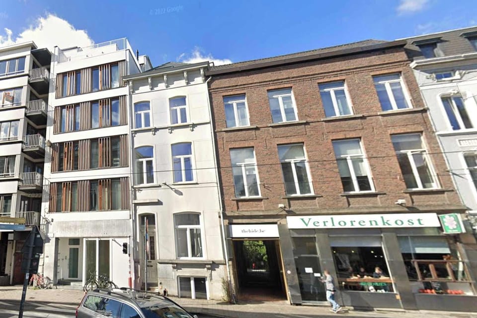 Street view of the charming city facade.