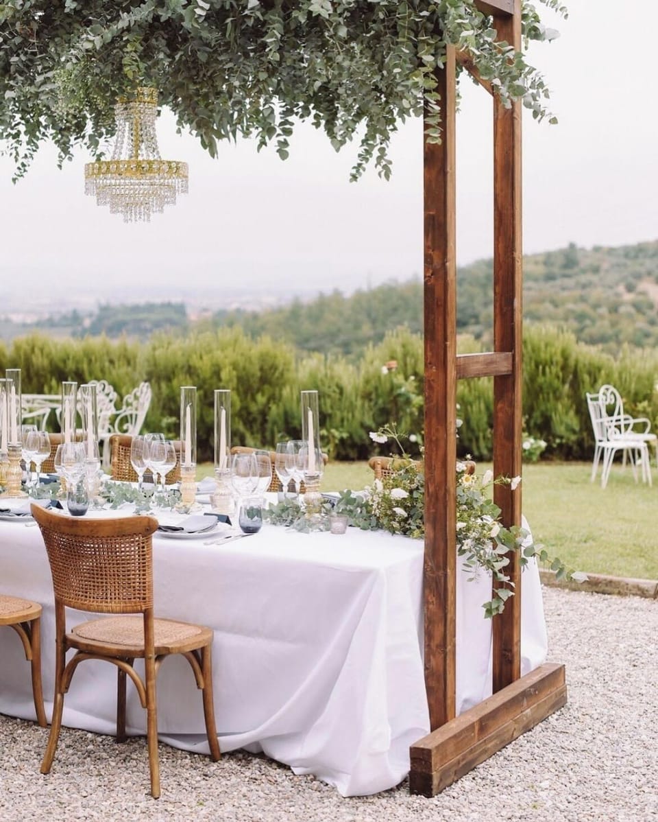 Outdoor banquet area