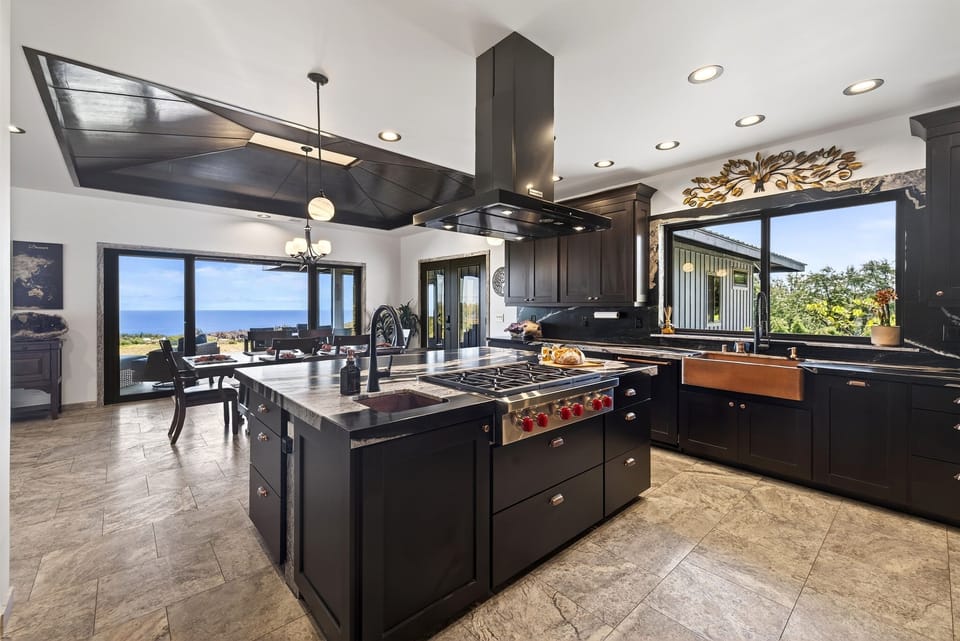 A fully equipped chef's kitchen with premium appliance and space to create, gather and enjoy.