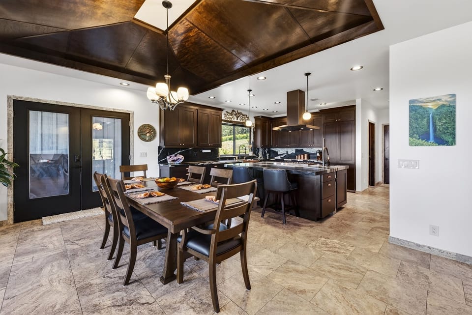 A gathering space for shared meals, conversation and ocean views.