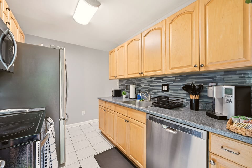 Tons of counter space and storage to work with! Everthing needed to feel at home