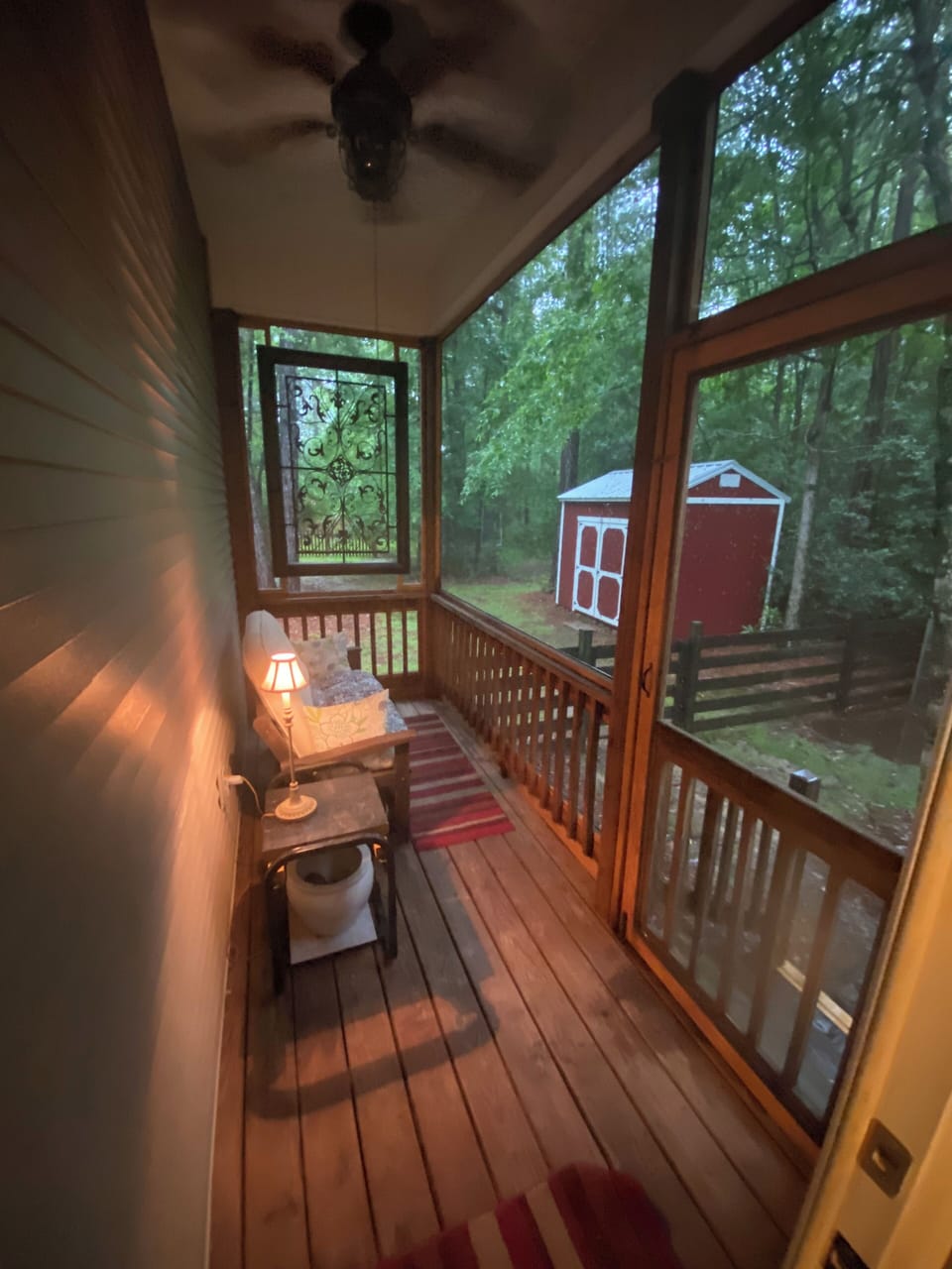 Screened back porch