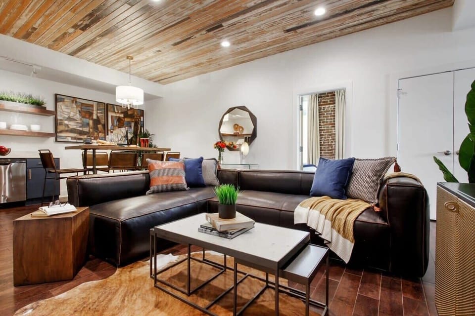 Unit 203 | Open Concept Living Room | XL Flat Screen TV | Central Common Area