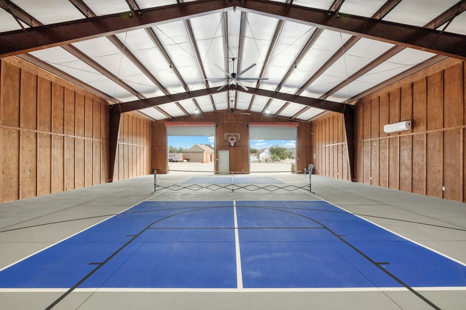 Game on at Zebra Ranch 🎾🏀
Enjoy our indoor rec barn featuring pickleball, basketball, and volleyball-perfect for fun, rain or shine.