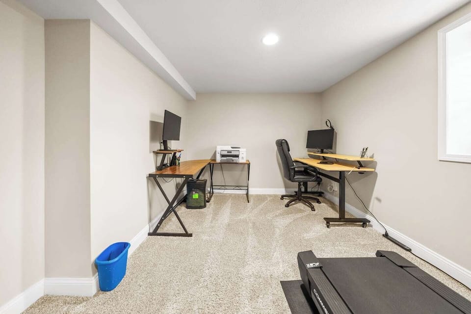 This space can be set up as an additional bedroom with a bed upon request.