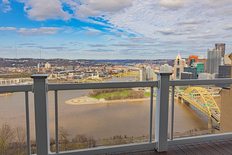 Private outdoor patio—perfect for enjoying morning coffee or evening drinks with stunning city views.