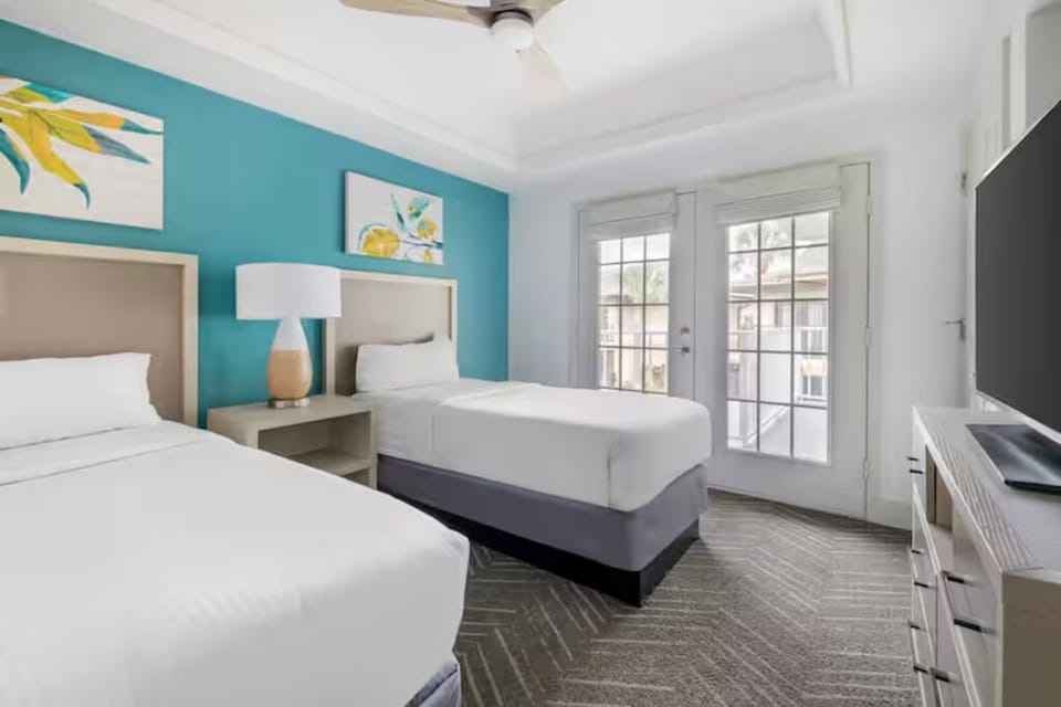Spread out comfortably with two beds and sunshine-filled mornings.