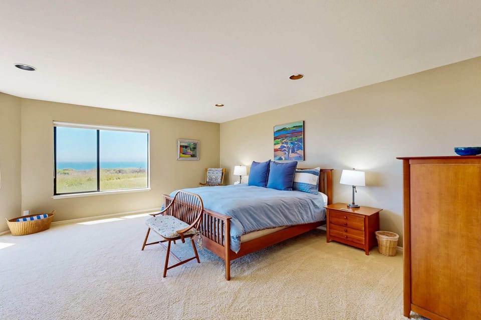 Awake to stunning ocean views in the master bedroom, a serene escape designed for relaxation and peaceful mornings.